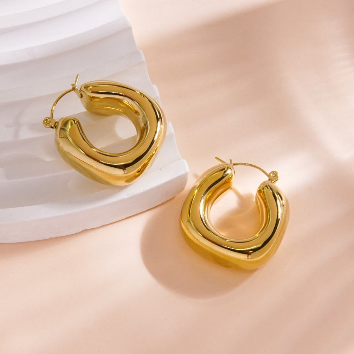Chunky Earrings Stainless Steel for the Diary
