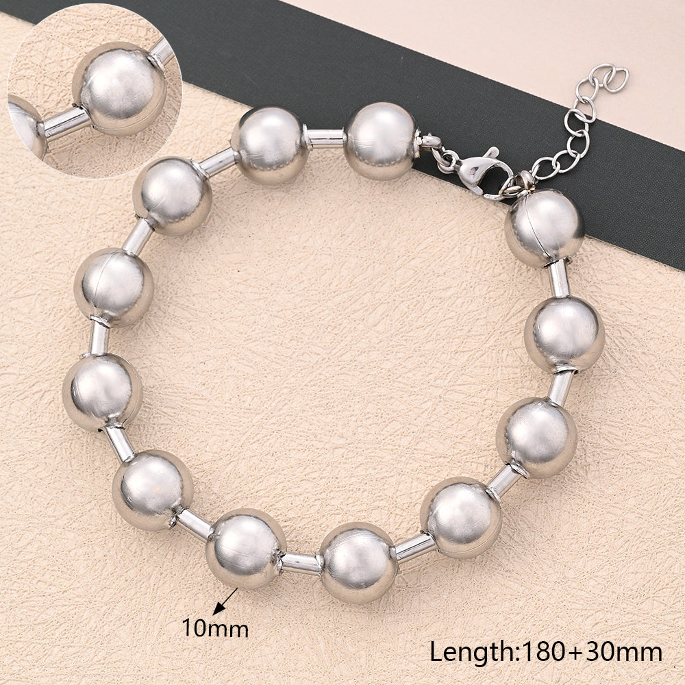 Stainless Steel trendy adjustable Ball Bracelet