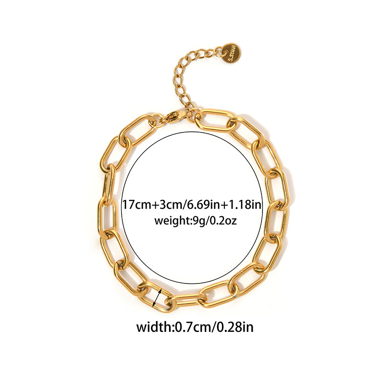Stainless Steel Plated Pure Chain Bracelet