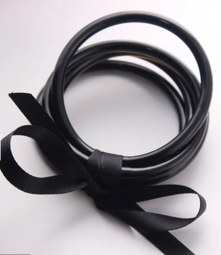 Set Lady Solid Color Silica Gel Women's Wristband