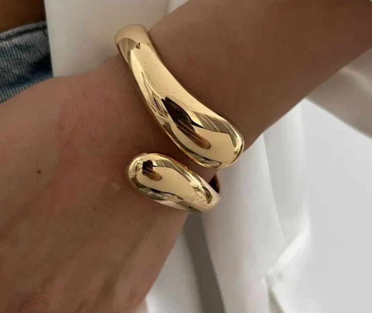 Pulcera cuff Elegante y Sofisticada en Stainless Steel