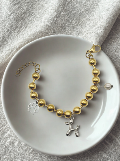 Stainless Steel Dog Mom Bracelet