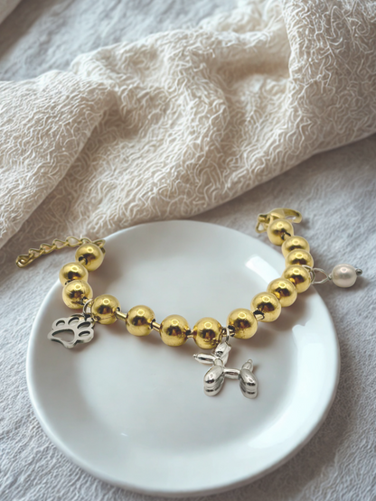 Stainless Steel Dog Mom Bracelet