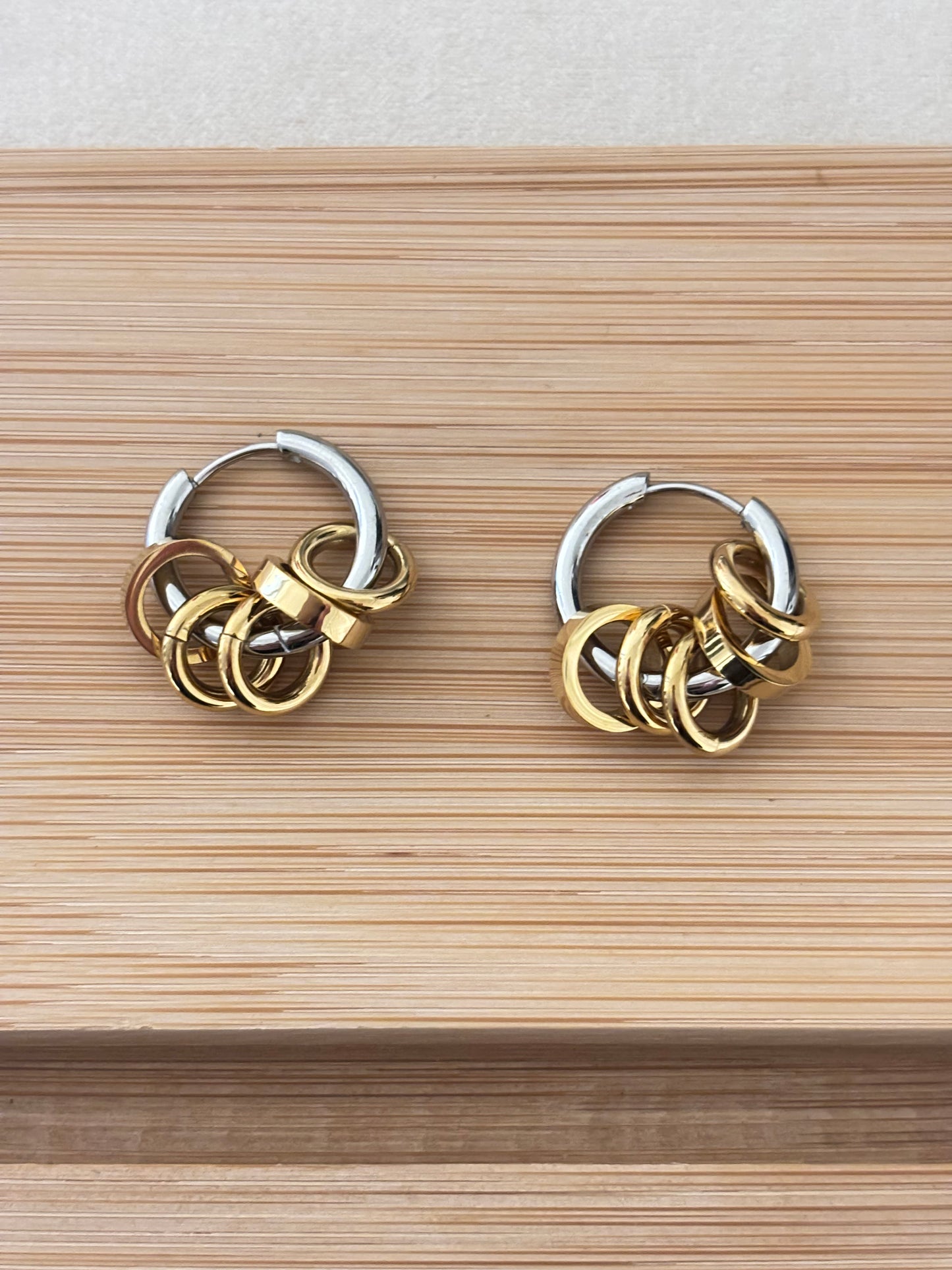 Alexa- Gold and Silver Stainless Steel Earrings