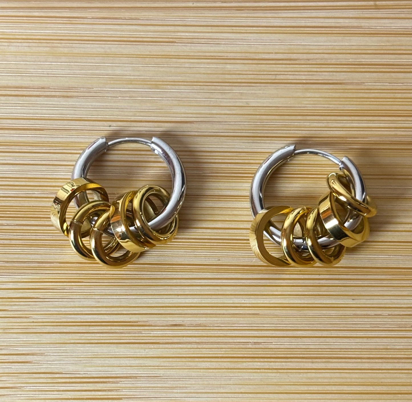 Alexa- Gold and Silver Stainless Steel Earrings