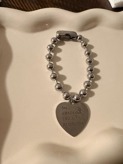 AMADA, ÚNICA & BENDECIDA- Stainless Steel Bracelet