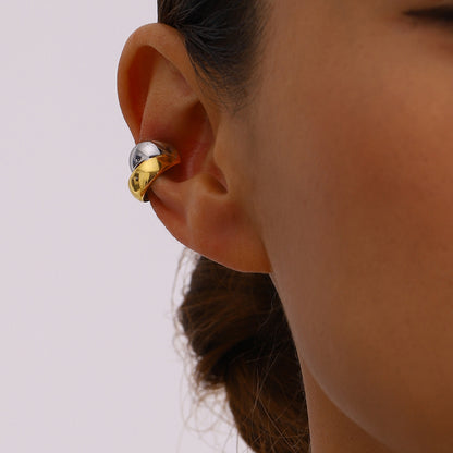 Gold and Silver Stainless Steel Ear Cuffs