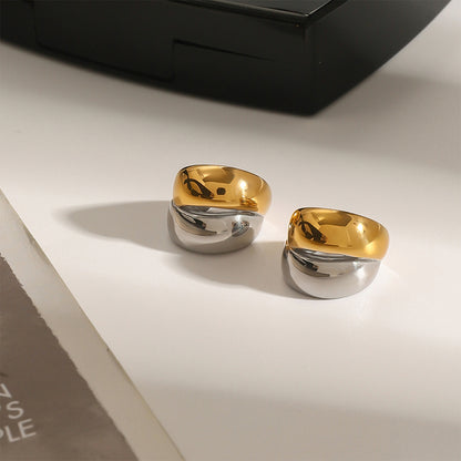 Gold and Silver Stainless Steel Ear Cuffs