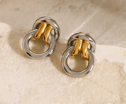 Gabriela- Oro/Plata Stainless Steel earrings