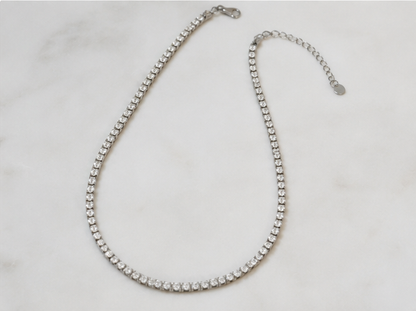 Choker Tennis AUB – Stainless Steel & Zircon