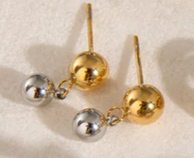 Keyla- Oro/Plata Stainless Steel earrings
